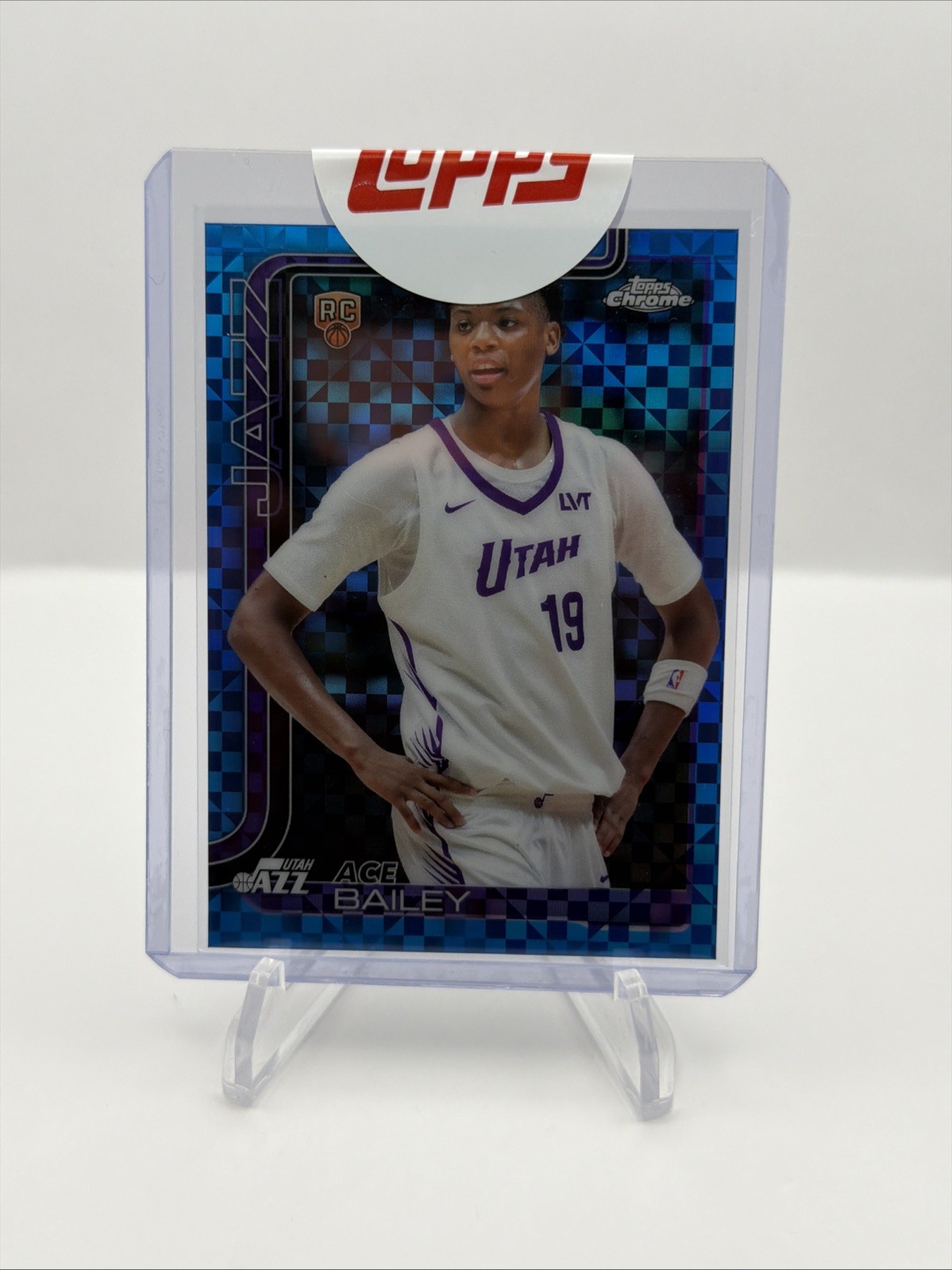 2025-26 Topps Chrome Ace Bailey #255 Blue X-Fractor RC Jazz Topps Sealed