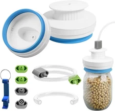 Mason Jar Sealer Kit for Foodsaver Vacuum Sealer, Regular and Wide Mouth Mason J