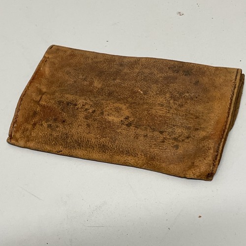Antique hand tool leather coin pouch Oakland California Indian motif - Picture 7 of 12