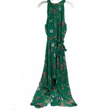 Eliza J Floral Mock Neck Hi-Low Maxi Dress | Size 10 Regular