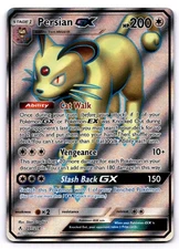 Persian GX (Full Art) 207/214 Ultra Rare Pokemon TCG SM - Unbroken Bonds NM