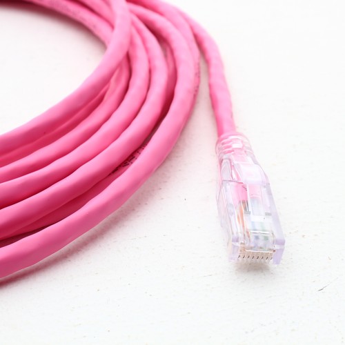 Hubbell Patch Cord Cat 5e Pink 15 Ft LAN Ethernet Network Cable HC5EPK15 - Picture 3 of 4