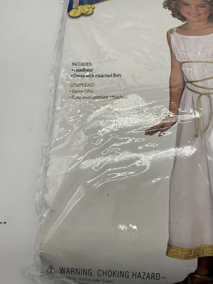 Diadema Disfraz Halloween Diosa Griega Foro con Toga y Cinturón Usado Una Vez Foto 2 de 4