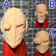 1 18 1 12 1 6 Unpainted Deadshot Head Carving Sculpt White Mold