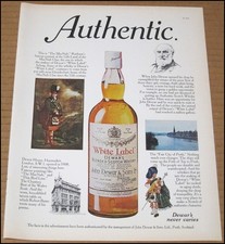 1970 Dewars White Label Scotch Whisky Print A...