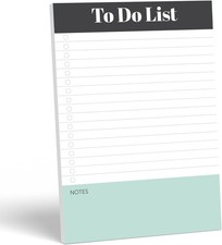 Magnetic Daily Planner Notepad - A5 To-Do List  Grocery Checklist Mint 
