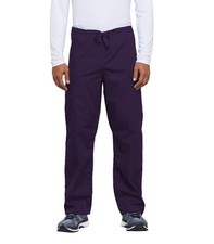 Scrubs Cherokee Workwear Men's Drawstring Pant 4100 EGGW Eggplant Free Shipping