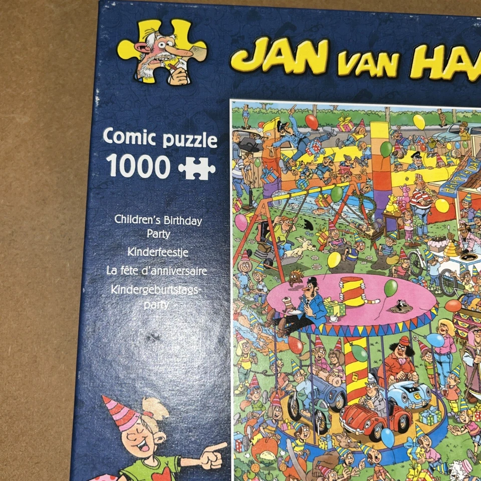 Jan Van Haasteren Children's Birthday Party jigsaw 1000 pieces Unchecked SEE BIO - Image 2 of 4