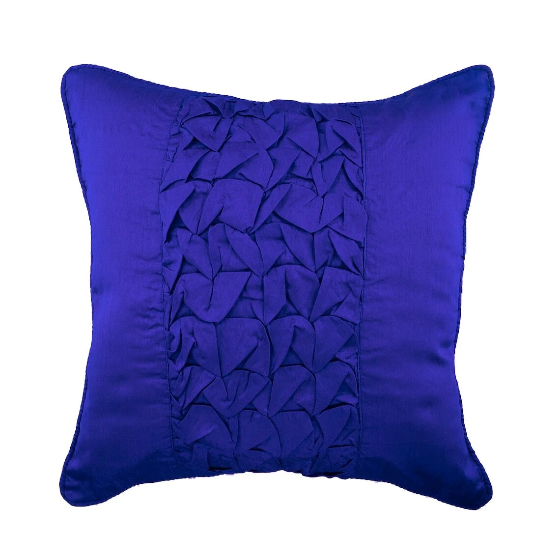 Decorative Pillow Case Blue 16"x16", Couch Decor Silk - Electric Blue Knots