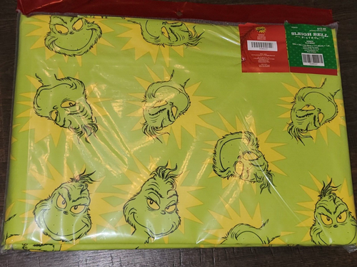 The Grinch by Dr. Seuss Vinyl Tischdecke 52"x70" Rechteck Weihnachten Urlaub Neu