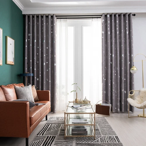 1 pieza cortinas de ventana oscuras estrella habitación aislamiento térmico niño dormitorio decoración regalo - Imagen 17 de 22