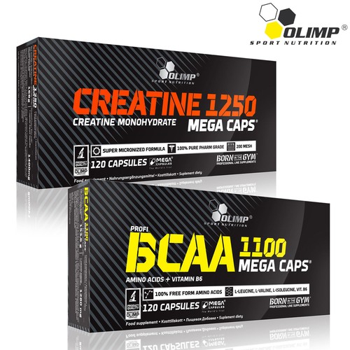 Creatine Monohydrate + BCAA 60-180 Caps. Amino Acids Muscle Growth Bodybuilding - Picture 3 of 3