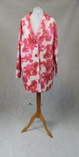 Betty Jackson Black Pinks Floral Print Jacket Size 16 Uk Rrp £120 Cr096 Jj 04