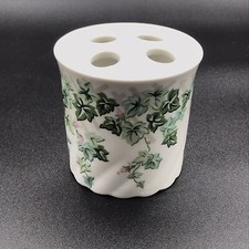 Vintage Ceramic Floral Toothbrush Holder Countertop for Bathroom Home Decor
