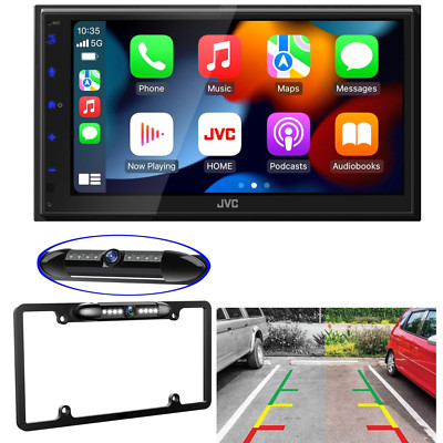 JVC KW-M690BW 6.8'' 1DIN RADIO W/ WIRELESS CARPLAY, ANDROID AUTO/ BLUETOOTH + CAM