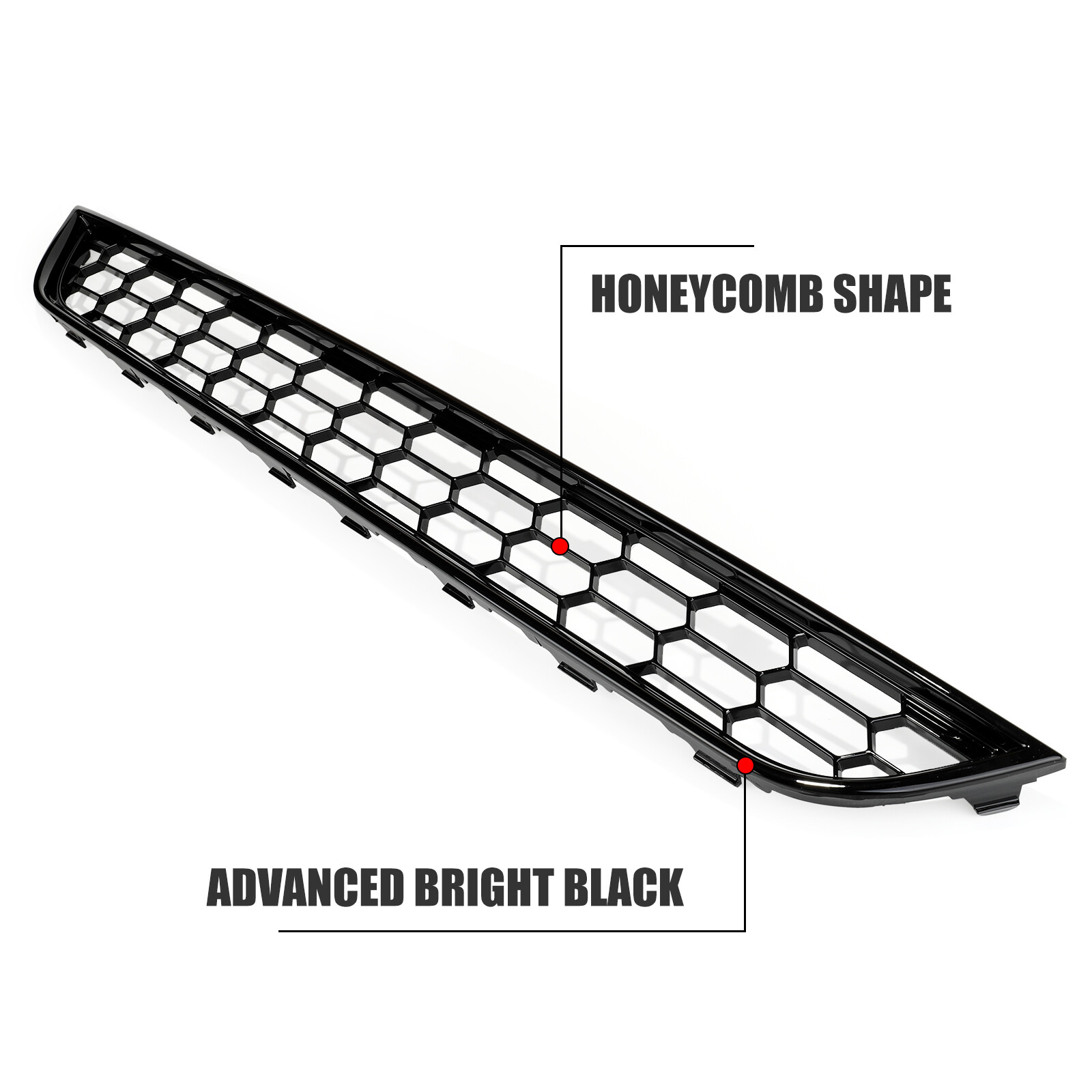 FOR FORD FIESTA ZETEC S MK7.5 BLACK FRONT BUMPER LOWER GRILLE