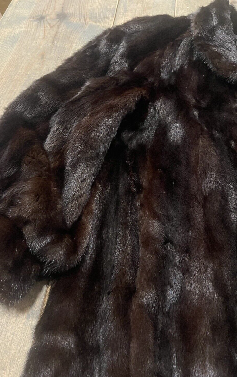 S.S.F Roberts MORPH 中古美品6,6-47.5L Vintage ROBERTS San Francisco Women's Brown Authentic MINK Lined