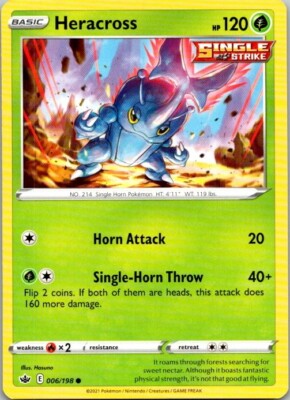 Pokemon Base Common/Uncommon Heracross Single Strike 006/198
