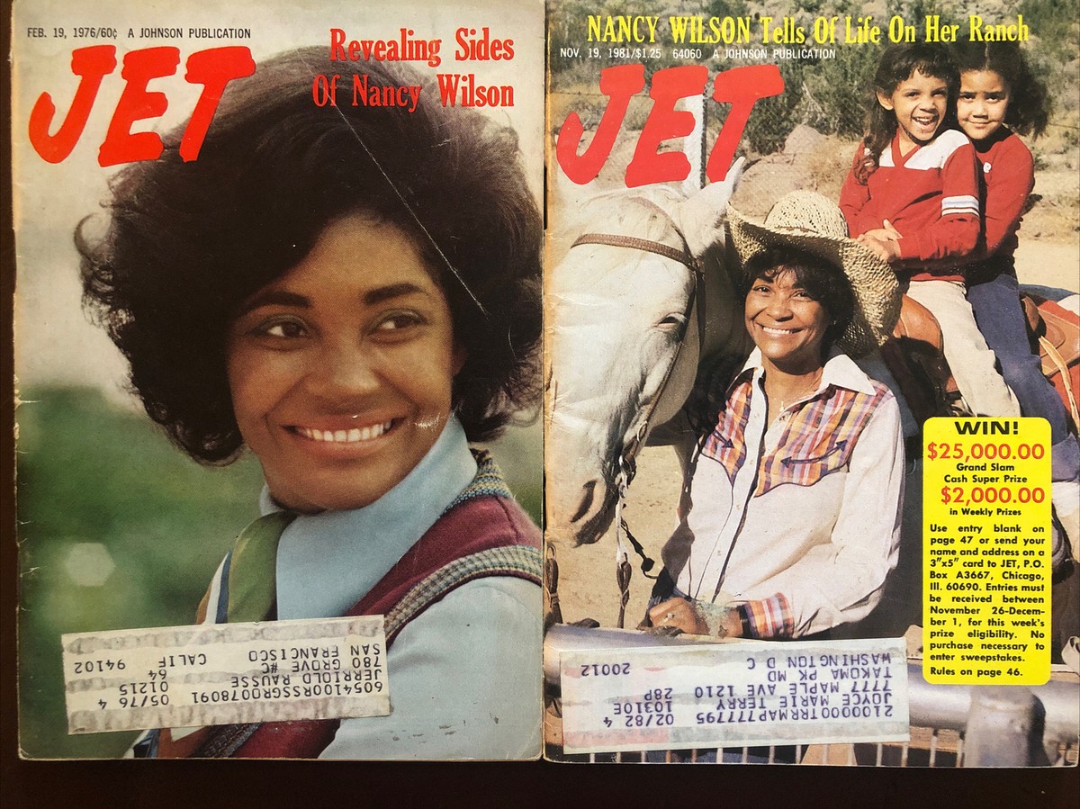 Nancy Wilson 1976, 1981 JET Magazine Lot of 2 Jazz Singer/ Life On