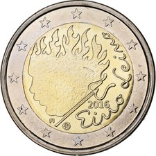 [#1163092] Finlandia, 2 Euro, Eino Leino, 2016, Vantaa, SPL, Bi-metallico