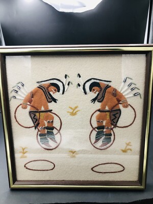 Two Hoop Dancers by Agnes Toledo - Sand Painting