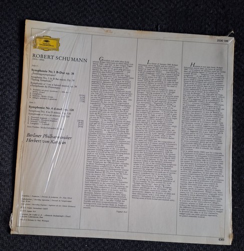 Schumann Symphonies Nos.1 & 4 Berlin Philharmonic Herbert Von Karajan - Picture 2 of 4