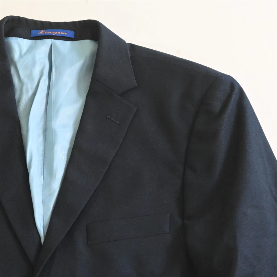 Chaqueta Pantalones Traje Berragamo 40S 34x29 Azul Marino Medallón Lazio Para Hombre Foto 3 de 4