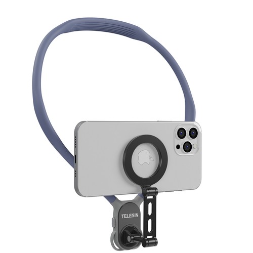 Magnetic Mobile Phone Neck Halter Max POV Angle Lazy Holder Live Mobile Phone AU - Photo 12 sur 17