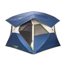 Territory Tents Jet Set 4 Hub Tent, 90 Second Set-Up, 4-Person, Deep Blue