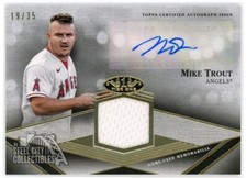 Mike Trout 2022 Topps Tier One Patch Autograph Card #T1AR-MTR 19/35