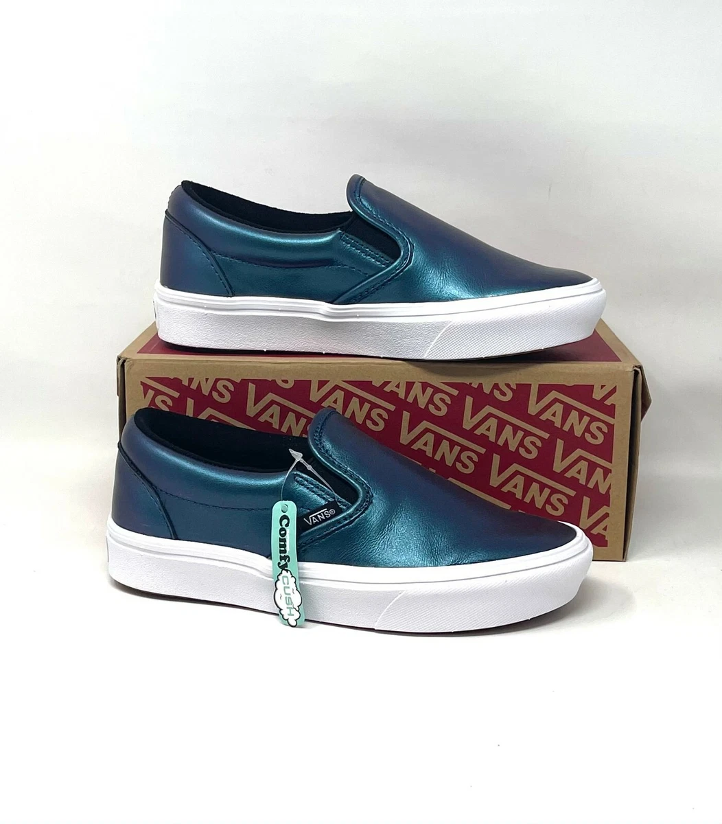 Metallic blue vans clearance