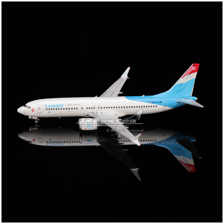 JC Wings Luxair Boeing 737-500 LX-LGR 1:200 Flugzeugmodell Vorgebaut Aus Druckguss