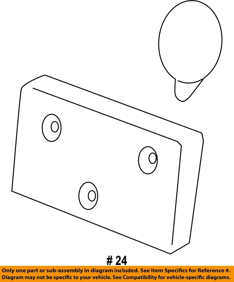 SUPORTE DE MONTAGEM DE PLACA FRONTAL CHEVY CORVETTE 2005-2013 NOVO FABRICANTE DE EQUIPAMENTO ORIGINAL 15236173 - Imagem 3 de 3