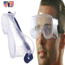 Safety Goggle Over Glasses Lab Work Eye Protective Eyewear Clean Lens Anti Dusts