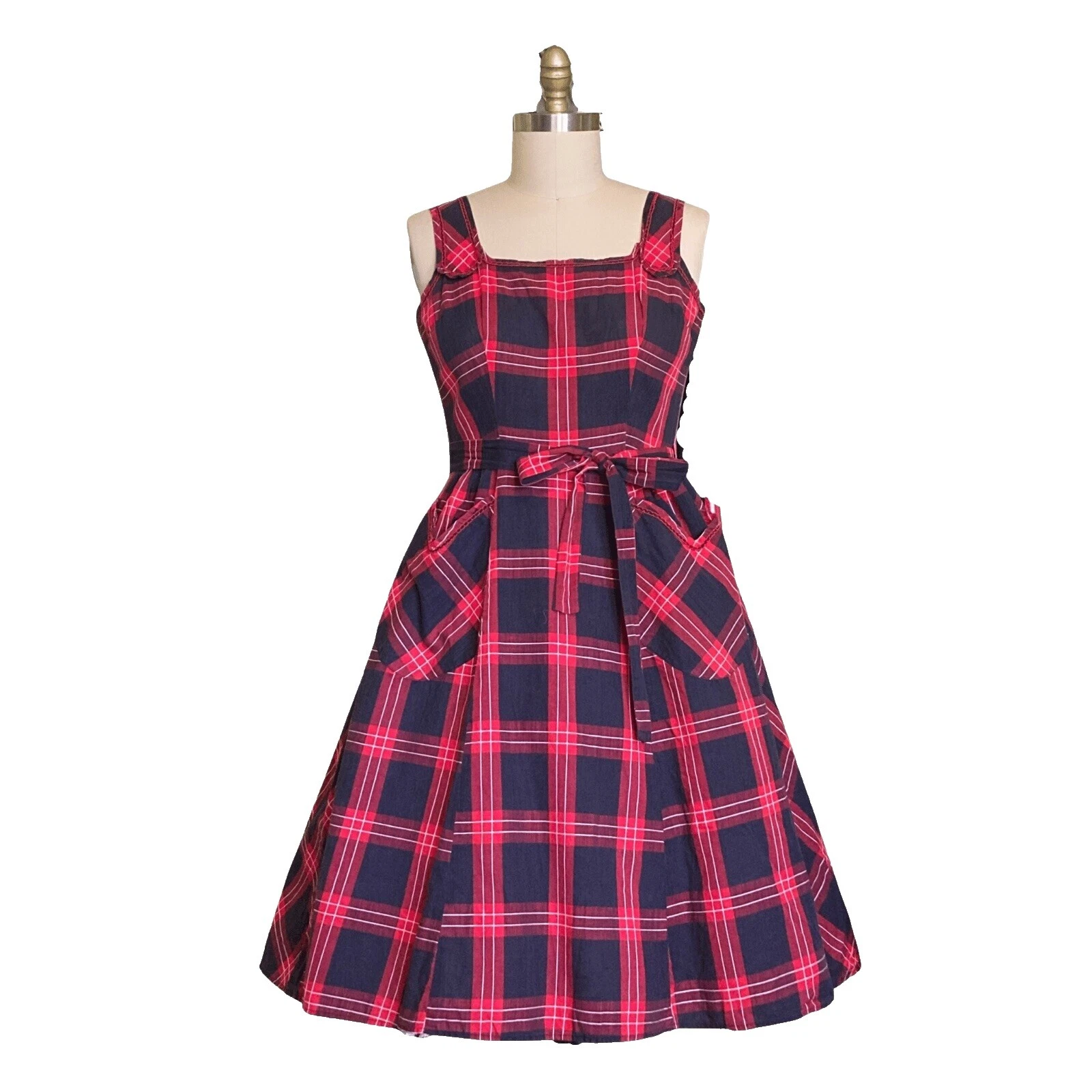 Rockabilly Vestidos Vintage envolvente de algodón para mujeres