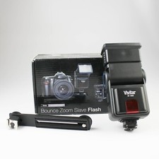 Vivitar SF-4000 Bounce Zoom Slave Flash - DSLR Camera Flash w/ Bracket in Box