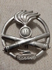 Fregio da basco E.I. vintage 11° Reggimento Artiglieria Corazzata Condizioni NOS