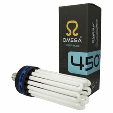 OMEGA 450W CFL Bulbs High Output Hydroponic Growing Lamps Dual Spectrum Red Blue