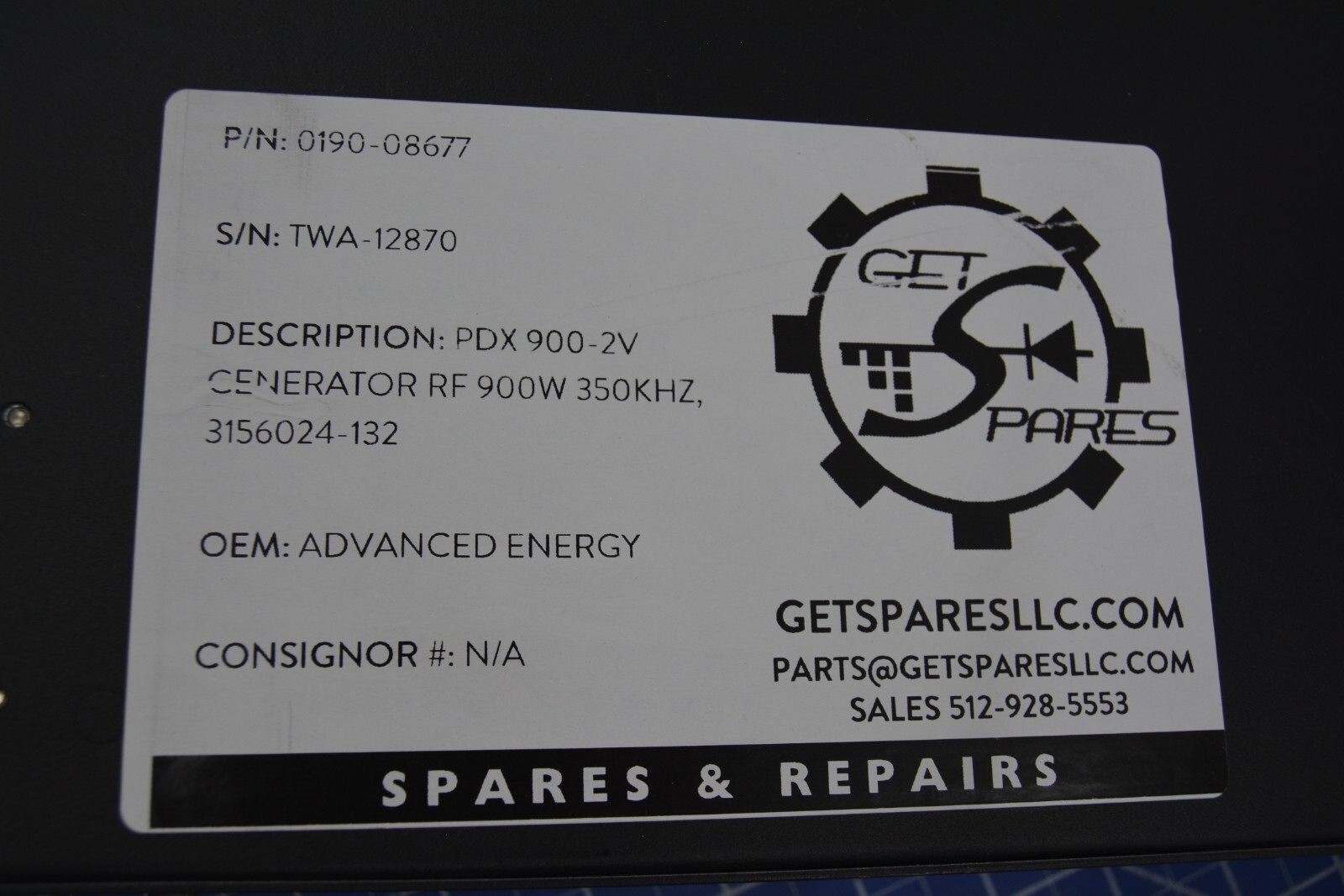 0190-08677 / PDX 900-2V GENERATOR RF 900W 350KHZ, 3156024-132  