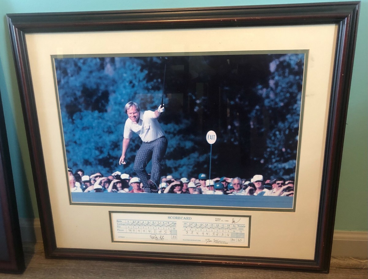 1986 Masters Champion Jack Nicklaus Autographed Replica Score Card