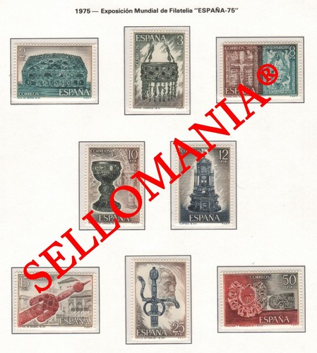 1975 ORFEBRERIA ESPAÑA 75 JEWELERY ART 2252 / 53 ** MNH HB SHEET + STAMP TC23175 - Imagen 3 de 3