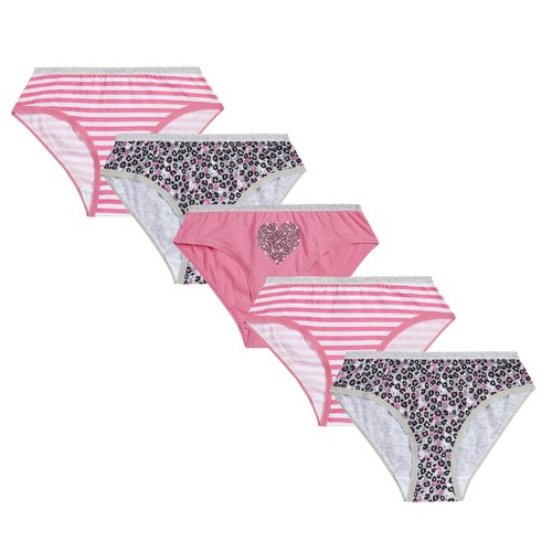 Girls 100% Cotton Briefs 5 Pack Underwear Kids Knickers/Pants Age 2-13 Years - Picture 4 of 53