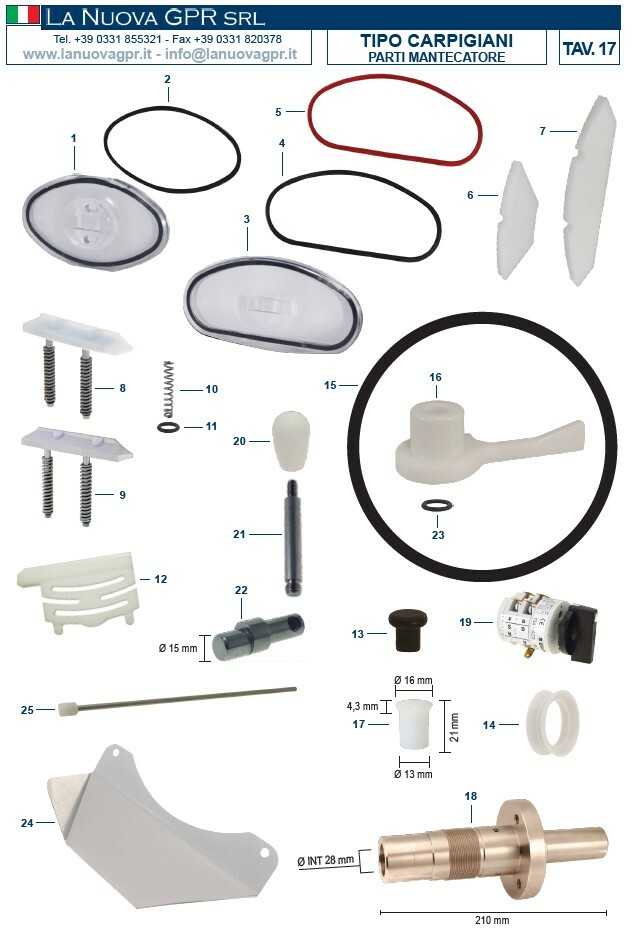 Spare parts for icecream machine carpigianiCattabrigaColdelite Max 77