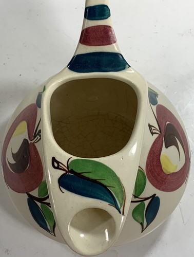 Vtg Purinton Pottery Handpainted MCM Pitcher 60s Apple & Leaf Dutch Jug 6” X 8” - Picture 10 of 13