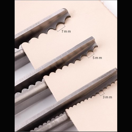 Triangular Waved Shape Lace Scissors Leather Fabric Sewing Paper Craft Tool DIY - Picture 13 of 13