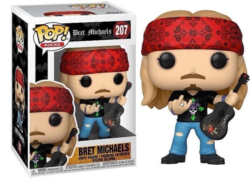 Funko Pop Rocks Bret Michaels #207 Vinyl Figure Collectible *Mint*