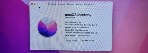 Apple Mac Mini 7,1 Late 2014 Intel i5 1.4-2.8Ghz 4GB ram 256GB - Picture 5 of 6