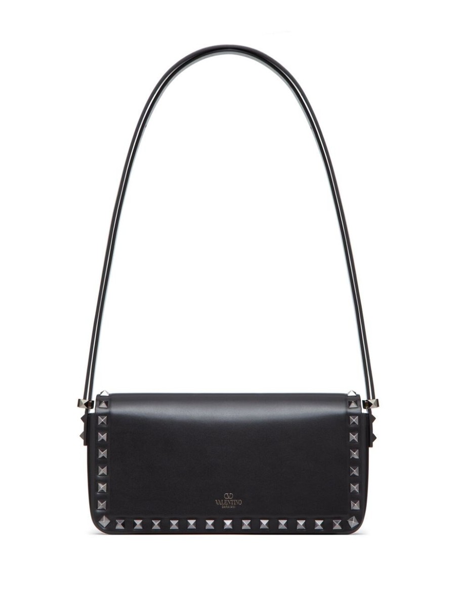 VALENTINO GARAVANI ◆ Rockstud23 East-West Shoulder Bag Valentino Garavani Rockstud23 East-West Shoulder Bag / Black