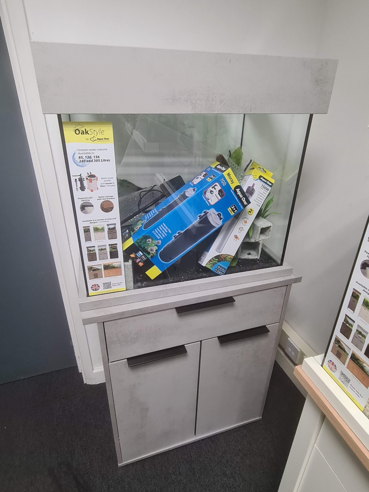 Aqua One Concrete Grey OakStyle 110 Fish Tank & /Ex Display