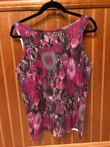 $140 Elliott Lauren Women's Multicolor Sleeveless Layering Tank Shirt Size Large - Picture 2 of 5